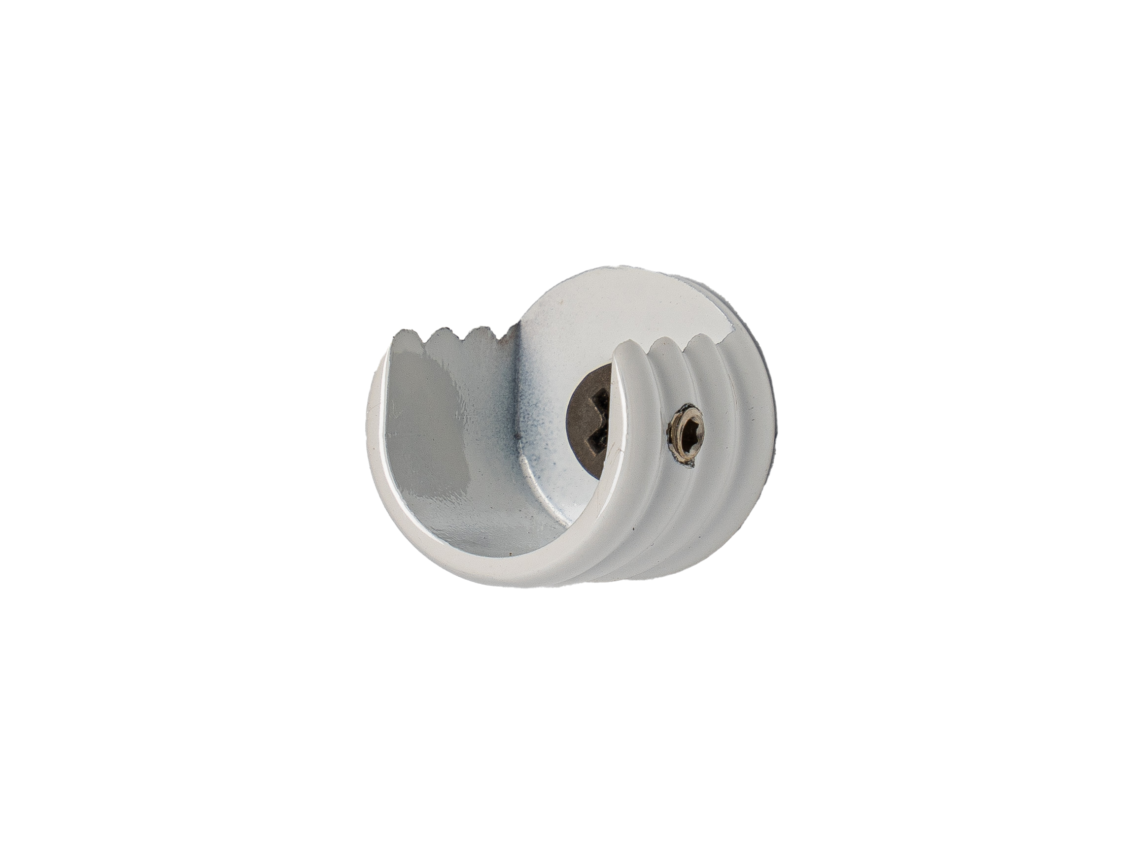 Кронштейн торцевой белый Ø19мм 025